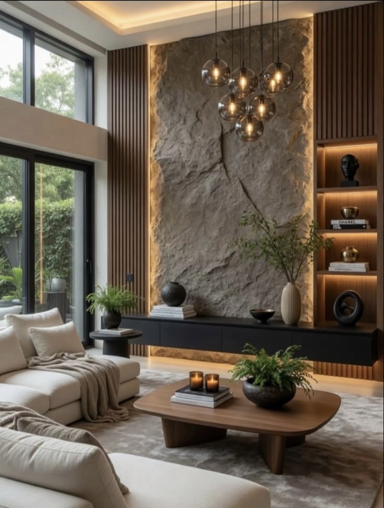 Piedra Natural Flexible - Sala de Estar